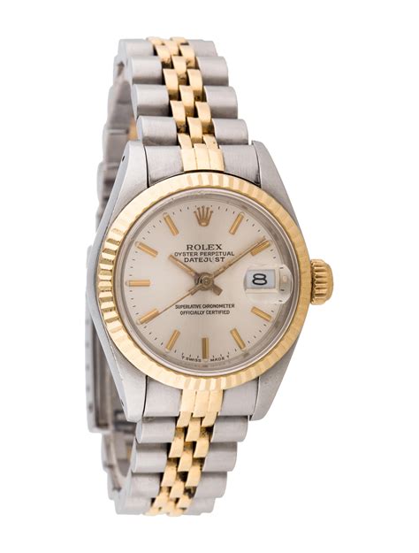 rolex oyster perpetual lady-datejust watch|Rolex ladies Datejust half gold.